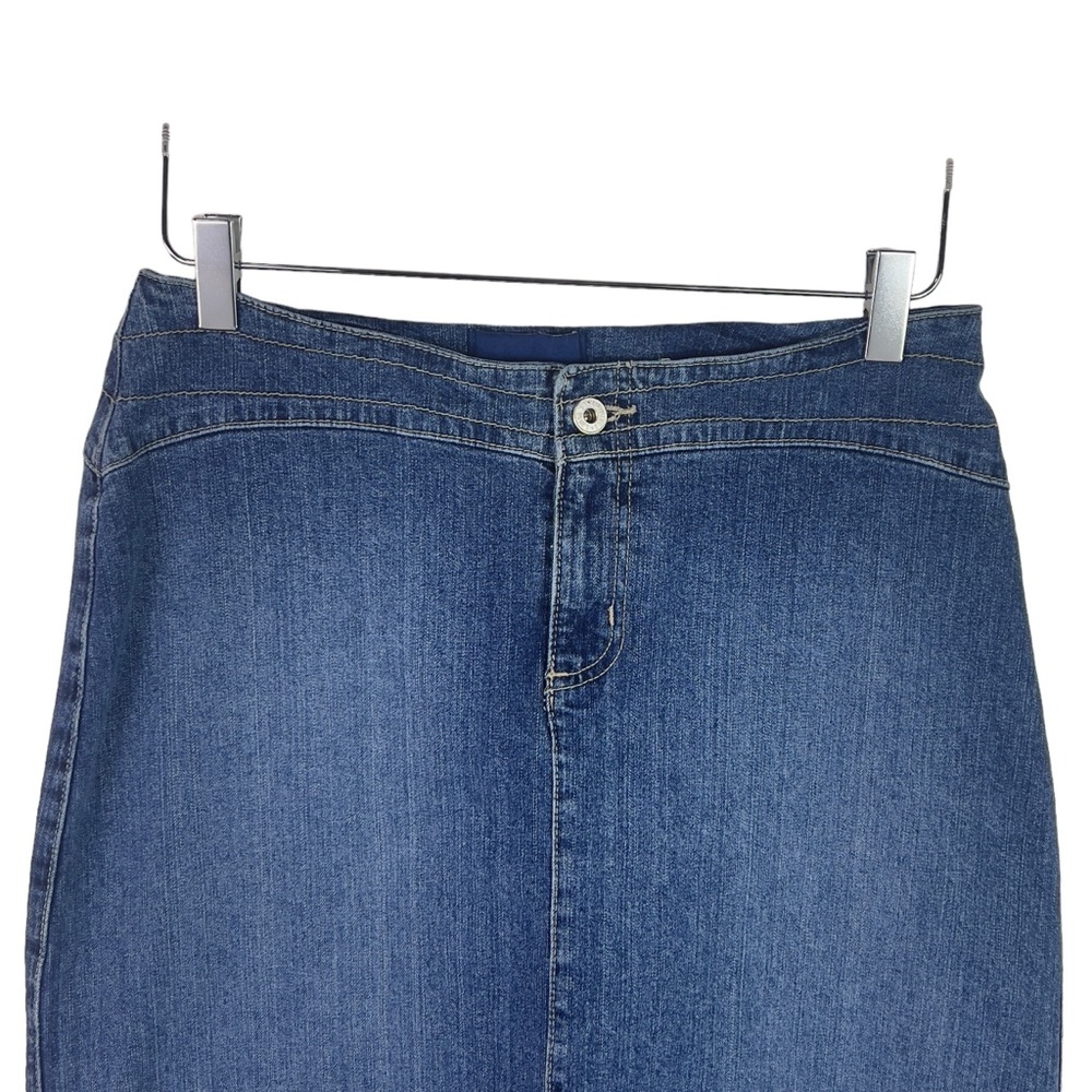 L.A. Blues Vintage Y2K 90s Zip Front Denim Jean Skirt Grunge Streetwear Size 10 - Picture 4 of 14